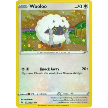 Karetní hra Pokémon karta Wooloo 222/264 Holo - Fusion Strike