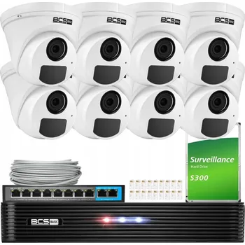 IP kamera Monitorovací sada 8x BCS-B-EIP15FR3(2.0) 5MPx IR 30m PoE 1TB s aplikací
