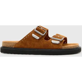 Pánské pantofle Semišové pantofle AllSaints Randal Sandal M002FC.TAN hnědá 88X, EUR 44