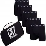 Pánské SLIPY CR7, balení 5 kusů, dárková krabička DÁREK černé rL