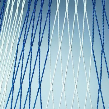 Fotbalová branka FOTBALOVÁ SÍŤ DVOUBAREVNÁ 107 4 mm 7,5x2,5x0,8x1,5m - Modrá, Bílá - velikost uni