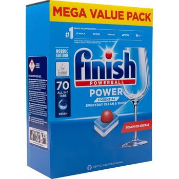 Tableta do myčky Jar Finish Powerball Power Essential tablety do myčky All in 1 70 ks