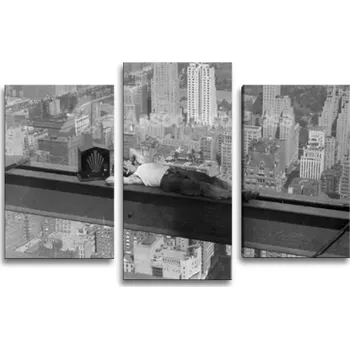 Obraz Sablio Obraz - 3-dílný Zedník na traverze - 75x50 cm