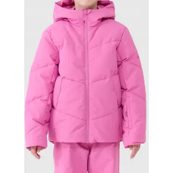 Dívčí bunda 4F Prošívaná lyžařská bunda pro dívky 4FJWAW25TTJAF0819 růžová