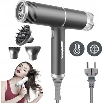 Fén Lehký Profesionální Ionizační Fén s Difuzérem Černý 1000W