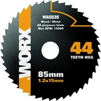 Pilový kotouč WORX WA5035 85mm 44T řezný kotouč na kov