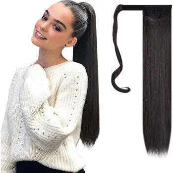 Ozdoba do vlasů Příčesek do vlasů culík - tmavě hnědá