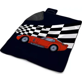 deka Sablio Plážová deka Závodní auto: 200x140 cm