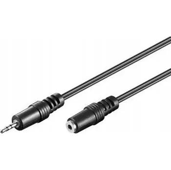 Audio kabel Microconnect Audio prodlužovací kabel 2,5mm M/F - 2m, černý