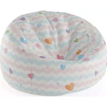 Sedací pytel Sablio Sedací vak Cocoon Barevná srdíčka - 75 x 45 x 35 cm