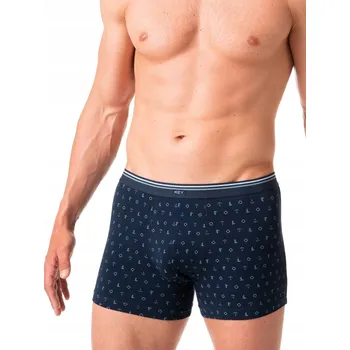Pánské spodní prádlo Key pánské boxerky MXH 901 bavlna M tmavě modré