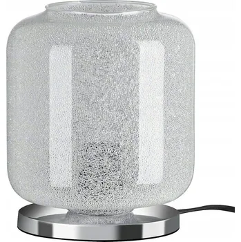 Lampička LED křišťálová sklo chromovaná noční lampa E27 do elegantní ložnice