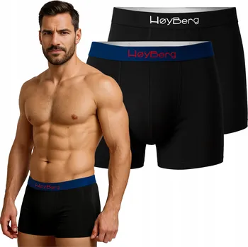 Boxerky HøyBerg - Pánské boxerky ve skandinávském stylu, 2 kusy v balení, Bavlna, velikost XL