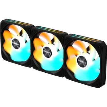 PC ventilátor GIGABYTE ventilátor EZ CHAIN RVS FAN 3-PACK, 3x120mm, černá