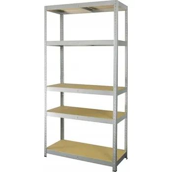 Dílenský regál Kovový skladový regál Metalkas 180 x 90 x 40 cm, nosnost 100 kg na polici