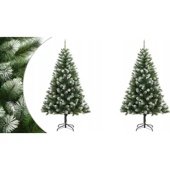Vánoční stromek 180 cm, Umělý vánoční stromek na panty, zasněžený