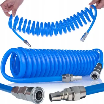 Příslušenství ke kompresoru SPIRÁLOVÁ PNEUMATICKÁ HADICE POLYURETANOVÁ 8x12MM 5M 6-10 BAR ROSFIX