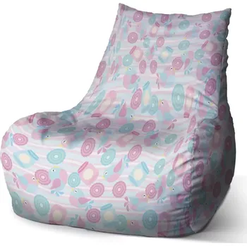 Sedací pytel Sablio Sedací vak Bean Roztomilí ptáčci - 60 x 70 x 70 cm