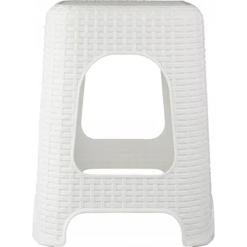 Stolička Plastová stolička 45 cm Ratan bílá