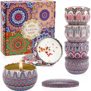 Svíčka VOŇAVÉ SVÍČKY SADA 4 KUSŮ SOJOVÉ IDEÁLNÍ