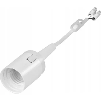 Objímka na žárovku Objímka žárovky E27 bílá s kabelem