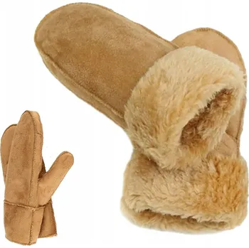 Rukavice DÁMSKÉ ZIMNÍ RUKAVICE TEPLÉ HNĚDÉ UNIVERZÁLNÍ