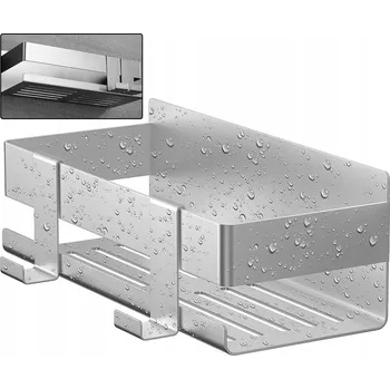 Drátěná police POLIČKA DO SPRCHY Z NEREZOVÉ OCELI, SPRCHOVÝ KOŠÍK BEZ VRTÁNÍ