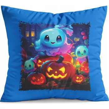 Polštář POLŠTÁŘ MODRÝ DÁREK - HALLOWEEN