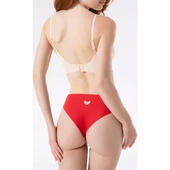 Dámské oblečení SRDÍČKOVÉ KALHOTKY SIMPLE BRASIL červená XL