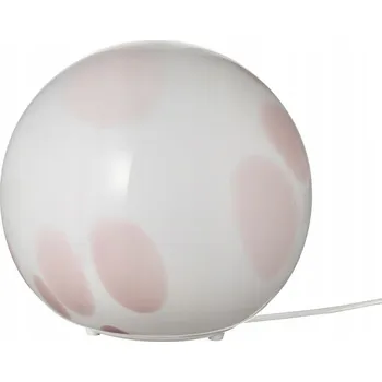 Lampička IKEA FADO Stolní lampa, růžová/sklo, 25 cm