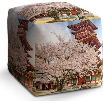 Taburet Sablio Taburet Cube Čínská věžička: 40x40x40 cm