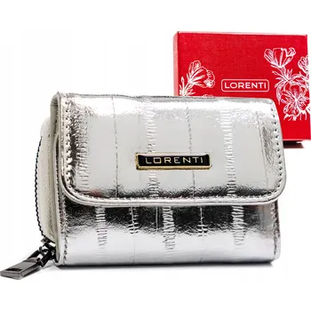 Peněženka Lorenti dámská peněženka z pravé kůže, stříbrná