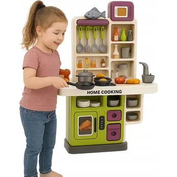 Dětská kuchyňka Kuchyňka Kuchyňský kout s funkcí zvuku VAŘENÍ SPORÁK 65 dílů 918A