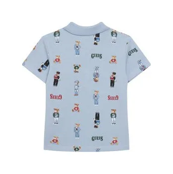 Pánská móda Guess Polokošile N6RP01 KBV51 Světle modrá Regular Fit 18M