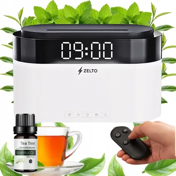 Zvlhčovač vzduchu Zvlhčovač Vzduchu Komínek 2.0 Difuzér Časovač Hodiny LCD Jako Dárek + dálkové ovládání