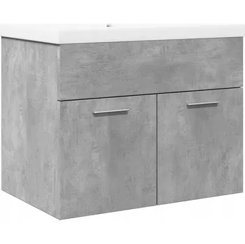 Koupelnový nábytek Koupelnová skříňka s vestavěným umyvadlem, betonová šedá