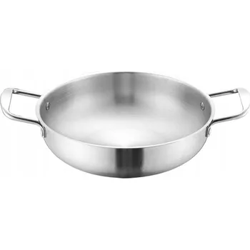 Pánev Hluboká pánev z nerezové oceli Sauté Inox na smažení s úchyty, 22 cm