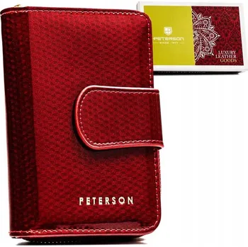Peterson peněženka z pravé kůže červená