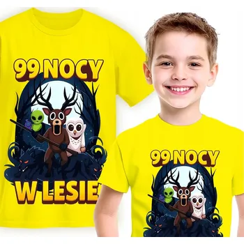 Chlapecké tričko DĚTSKÉ TRIČKO ŽLUTÉ 99 NOCÍ V LESE PRO DĚTI VELIKOST M 140 CM