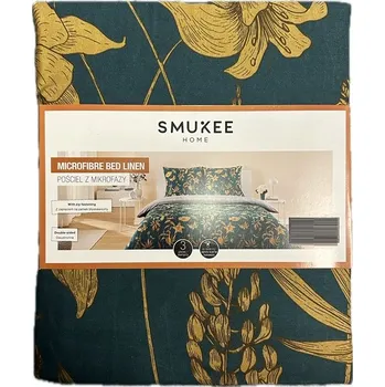 Povlečení Sada povlečení Povlečení z mikrofáze 160 x 200 ZELENÁ ŠEDÁ KVĚTY Rostliny
