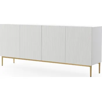 Předsíňová stěna BOGART. Komoda Nicole, bílý mat / zlatá