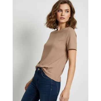 Sinsay - Tričko s krátkým rukávem - hnědá - 521EU-84X - 521EU-84X-XL