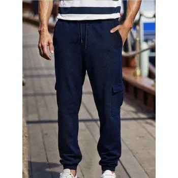 Pánské kalhoty Sinsay - Kalhoty jogger cargo - námořnická modrá - 003EV-59X - 003EV-59X-XS