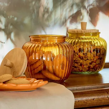 Dóza na potraviny TOGNANA Barry 1,3 l - skleněná nádoba / kontejner na sypké produkty s víkem