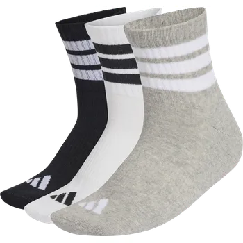 Pánské ponožky Ponožky adidas Stripes Cushioned Mid Cut - 3 pairs kc9618 Velikost 2XL