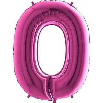 Balónek Fóliový balónek Velká Číslice Růžová Fuchsia 0 / 40" - 102 cm - Flexmetal /BAL