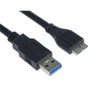 Datový kabel OEM Kabel PremiumCord USB 3.0 - Micro USB 3.0 M/M 5m, černý KU3MA5BK