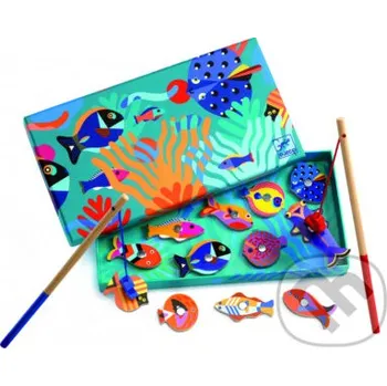 Společenská hra Chytanie magnetickou udicou – Žiarivé rybky - Djeco Djeco