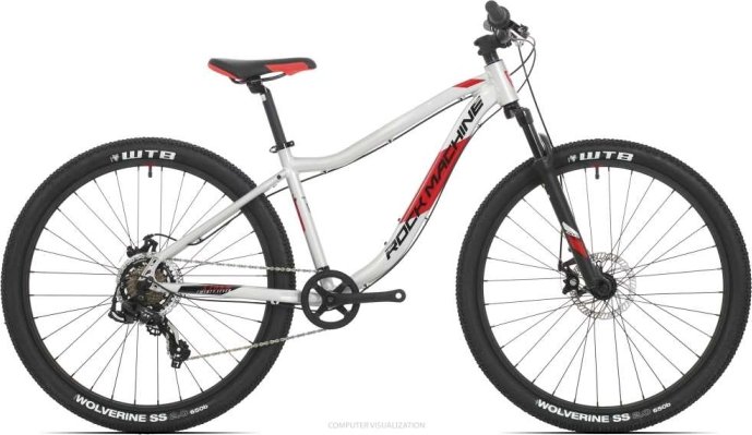Rock Machine Storm 27 MD/Gloss Silver/Black/Red - XS / Šedá