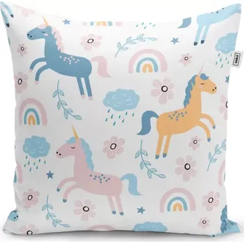 Polštář Sablio Polštář Duhoví jednorožci - 40x40 cm